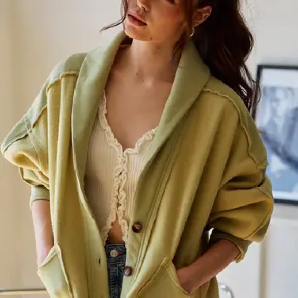 Button Up Collars Jacket With Pockets